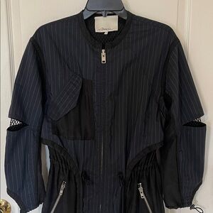 3.1 Phillip Lim Pinstripe Zip-Up Jacket